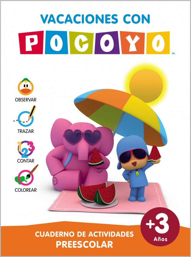 Pocoyó. Cuaderno de Vacaciones - Vacaciones con Pocoyó (3 Años): Cuaderno de Actividades Preescolar