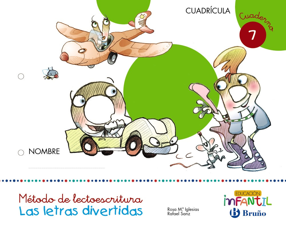 Las letras divertidas Cuadrícula Cuaderno 7
