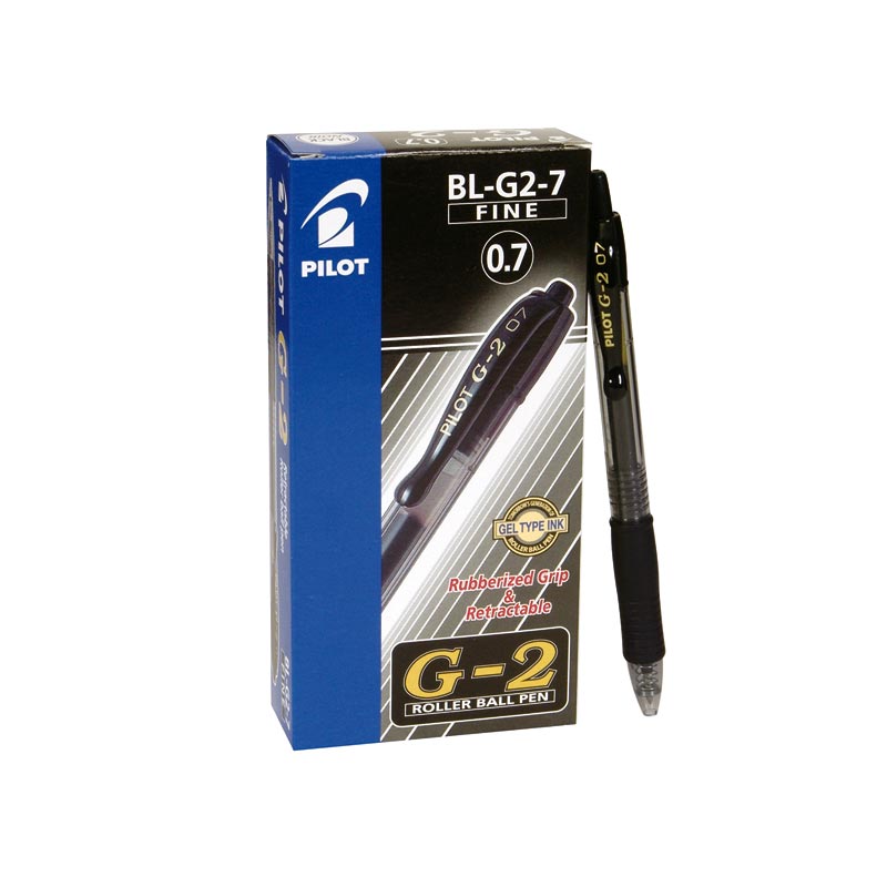 ✅ BOLIGRAFO PILOT G2 NEGRO - CAJA DE 12 UNIDADES