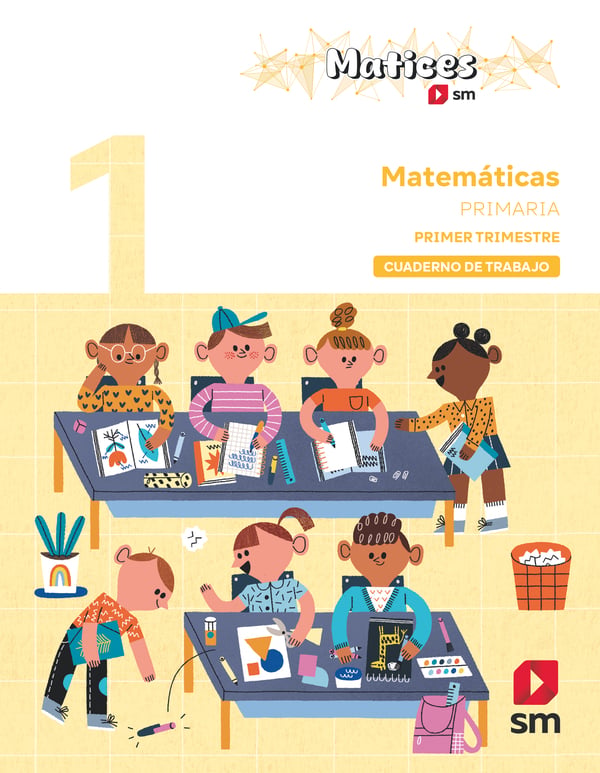 Cuaderno de Matemáticas. 1 Primaria. 1 Trimestre. Matices. Aa. Vv. (EDICIONES SM) 9788410551923