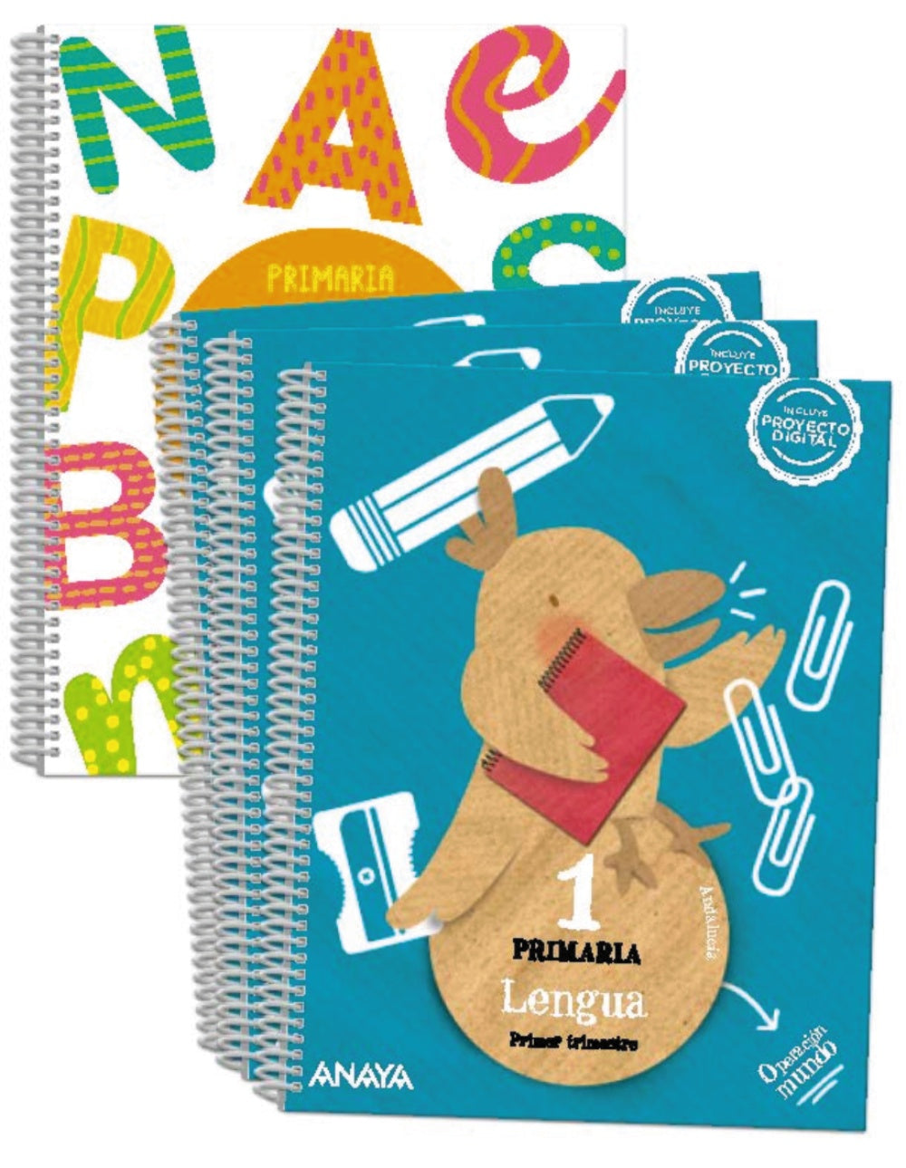 Lengua 1. (Incluye Lectoescritura) (1º Primaria) Operación Mundo | Varios autores | 9788469892565 (ANAYA TEXTO)