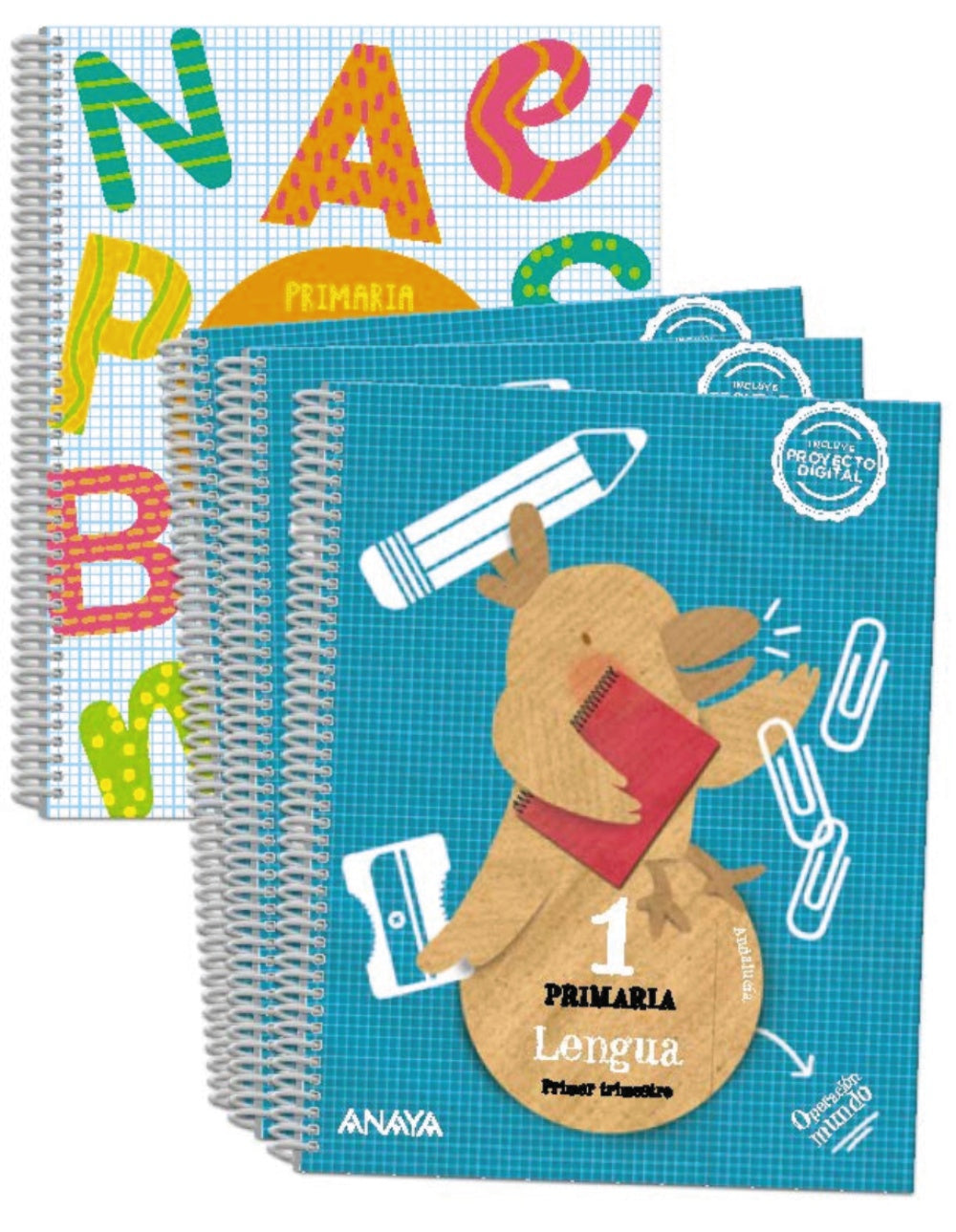 Lengua 1. Cuadrícula. (Incluye Lectoescritura cuadrícula) (1º Primaria) Operación Mundo | Varios autores | 9788469892619 (ANAYA TEXTO)