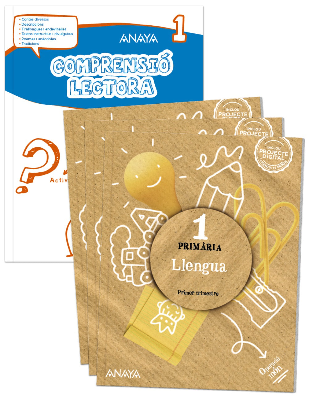 Llengua 1. (Incluye Compresió lectora 1.) (1º Primaria) Operació món | Varios autores | 9788469892725 (ANAYA TEXTO)