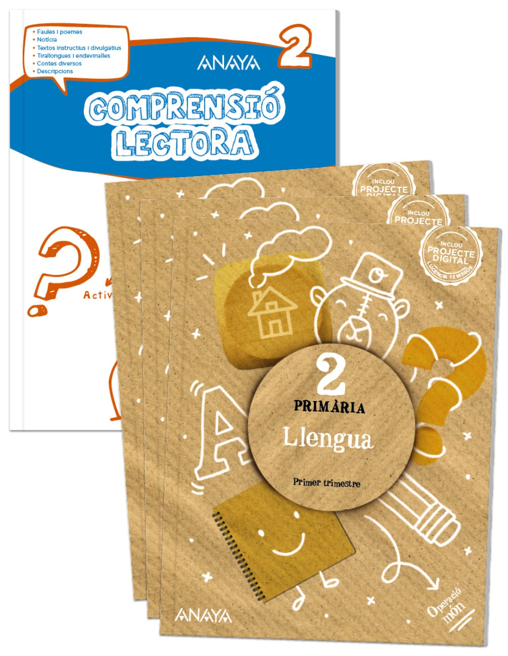 Llengua 2. (Incluye Compresió lectora 2.) (2º Primaria) Operació món | Varios autores | 9788469892817 (ANAYA TEXTO)