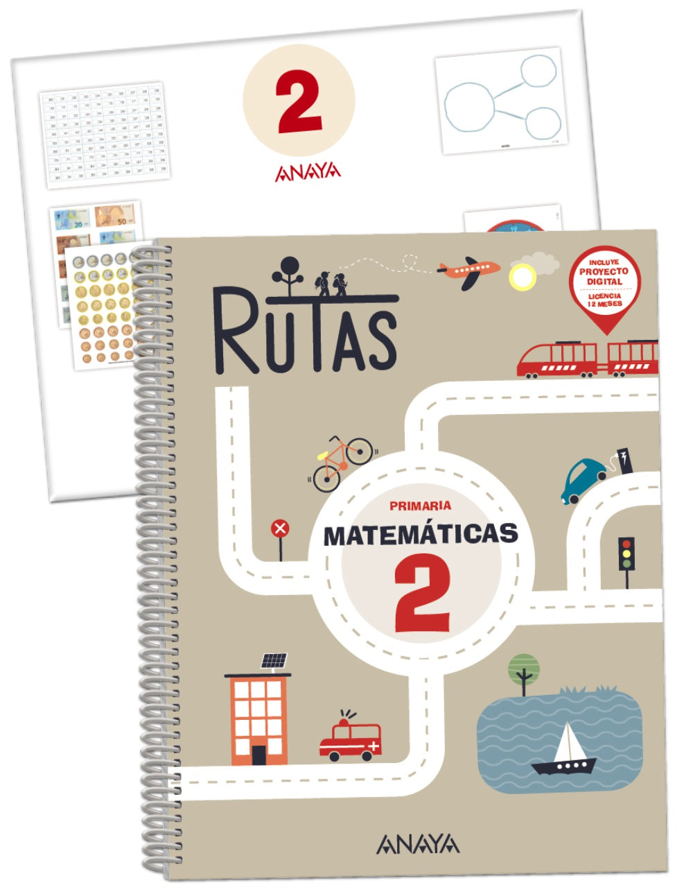 Matemáticas 2. RUTAS. (Incluye material manipulativo) (2º Primaria) RUTAS | Pellicer Iborra, Carmen | 9788469893685 (ANAYA TEXTO)
