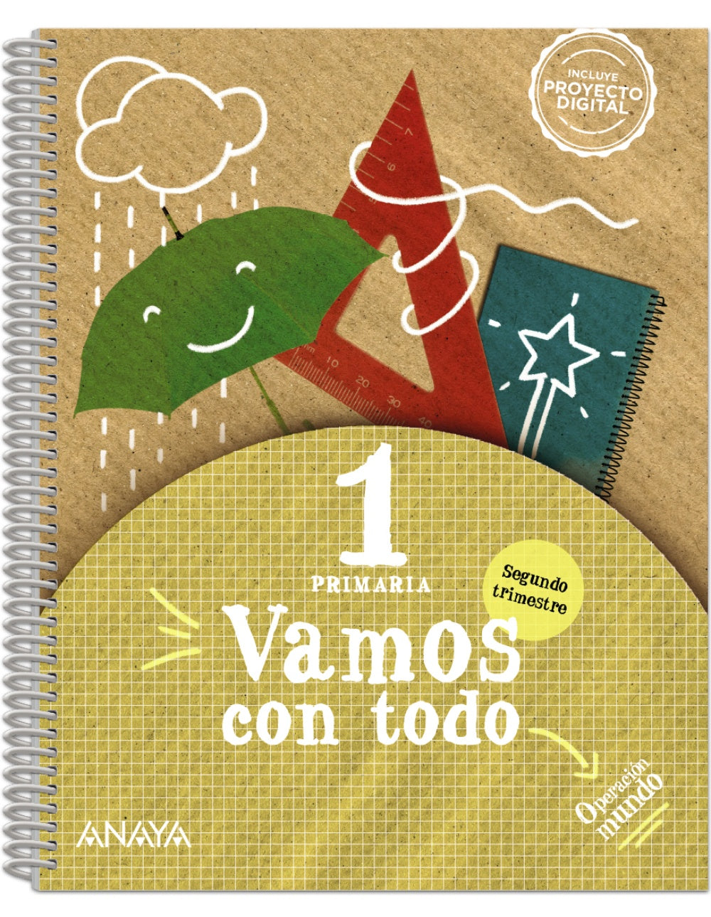 Vamos con todo 1. Segundo trimestre. Cuadrícula (1º Primaria) Operación Mundo | Varios autores | 9788469897874 (ANAYA TEXTO)