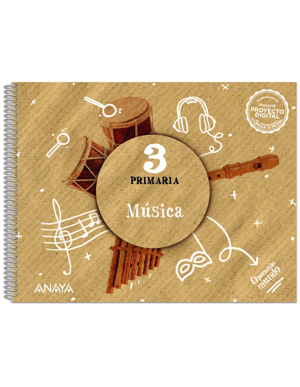 Música 3. (3º Primaria) Operación Mundo | Varios autores | 9788414301586 (ANAYA TEXTO)