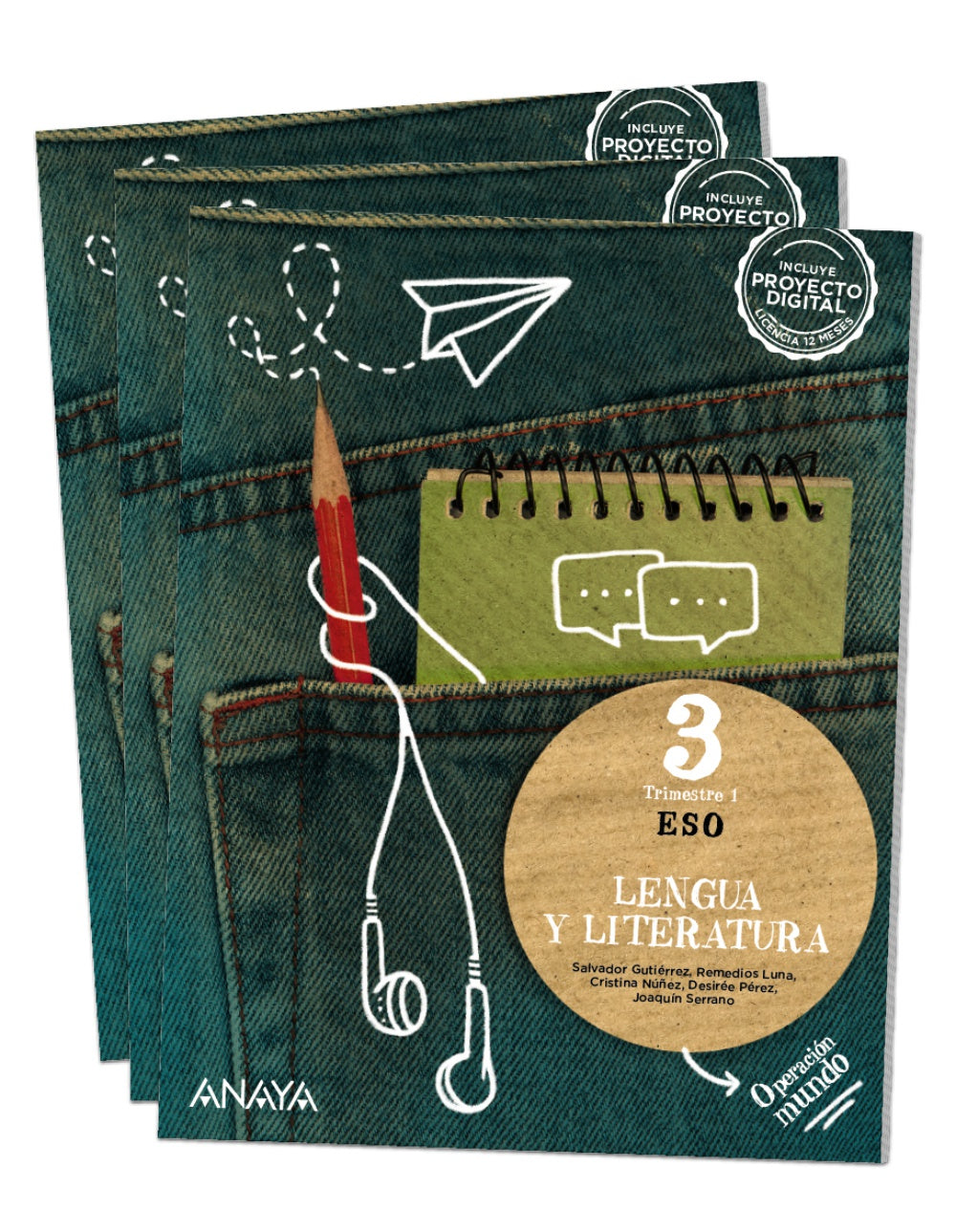 Lengua y Literatura 3. (3º ESO) Operación Mundo | Varios autores | 9788414304761 (ANAYA TEXTO) Imagen principal del producto
