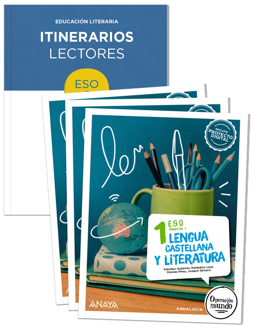 Lengua y Literatura 1. (Trimestres + Itinerarios lectores) (1º ESO) Operación Mundo | Varios autores | 9788414304822 (ANAYA TEXTO)