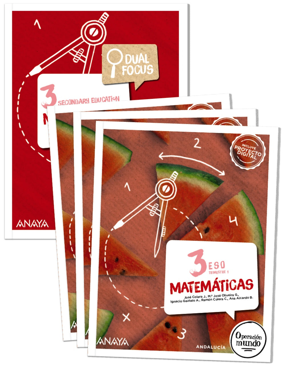 Matemáticas 3. (Trimestres + Dual Focus) (3º ESO) Operación Mundo | Varios autores | 9788414305522 (ANAYA TEXTO) Imagen principal del producto