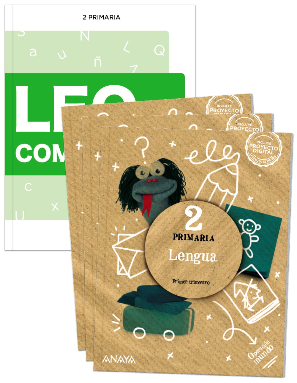 Lengua 2. + Leo y comprendo 2022. (2º Primaria) Operación Mundo | Varios autores | 9788414317280 (ANAYA TEXTO) Imagen principal del producto