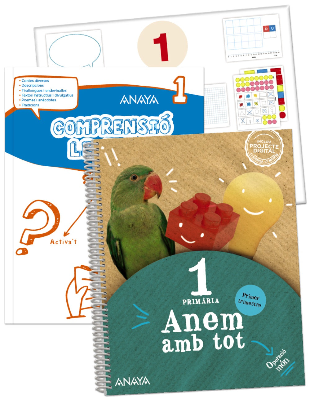 Anem amb tot 1. Primer trimestre. + Compresió lectora 1 + Matemàtiques 1. Material manipulativo. José Francisco Cañada González (ANAYA EDUCACIÓN) 9788414317372