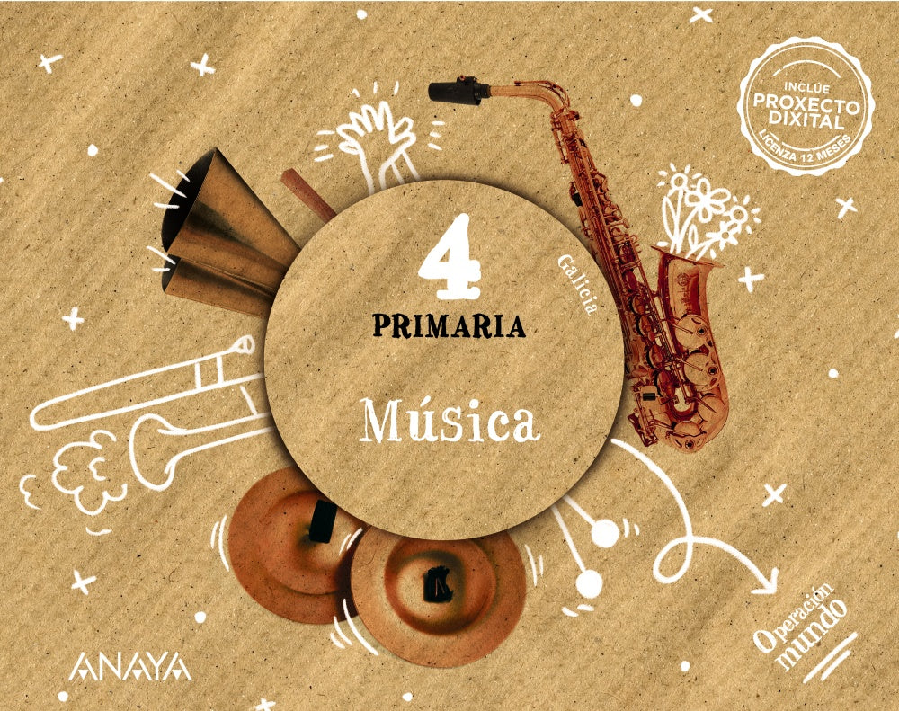 Música 4 (4º Primaria) Operación Mundo | Varios autores | 9788414321577 (ANAYA TEXTO) Imagen principal del producto