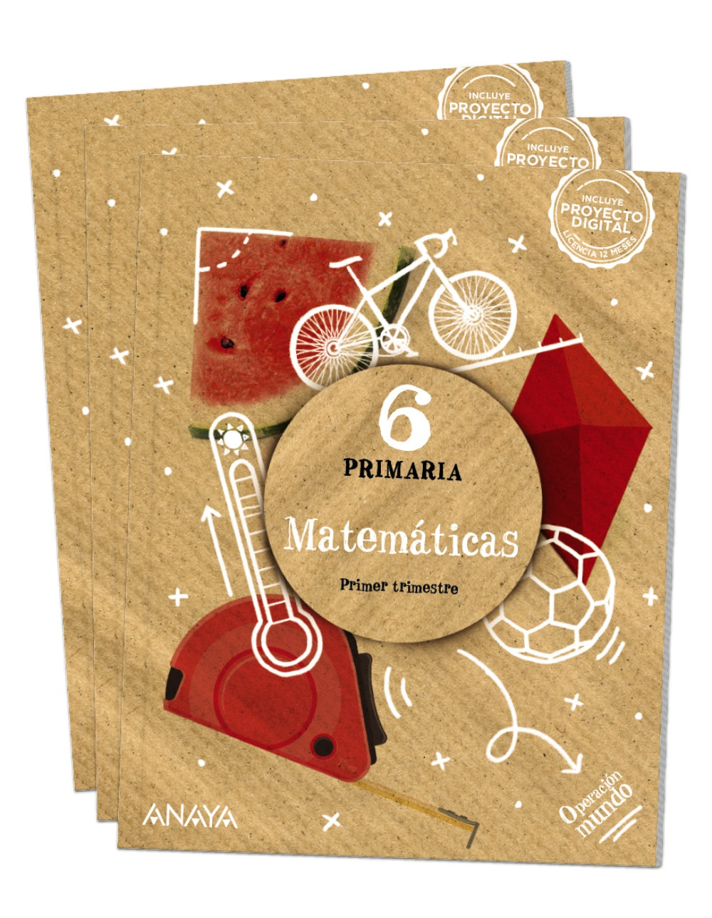 Matemáticas 6 (6º Primaria) Operación Mundo | Varios autores | 9788414322345 (ANAYA TEXTO) Imagen principal del producto