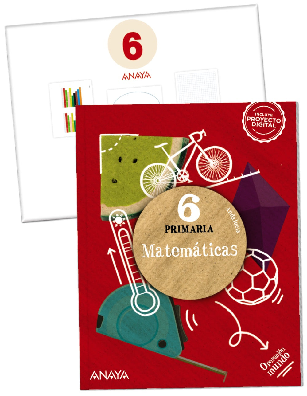 Matemáticas 6. (Incluye material manipulativo) (6º Primaria) Operación Mundo | Varios autores | 9788414322444 (ANAYA TEXTO)