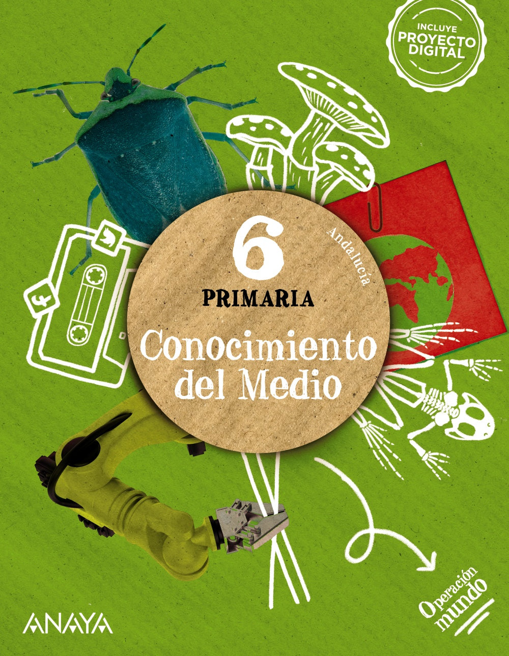 Conocimiento del medio 6 (6º Primaria) Operación Mundo | Varios autores | 9788414322796 (ANAYA TEXTO) Imagen principal del producto