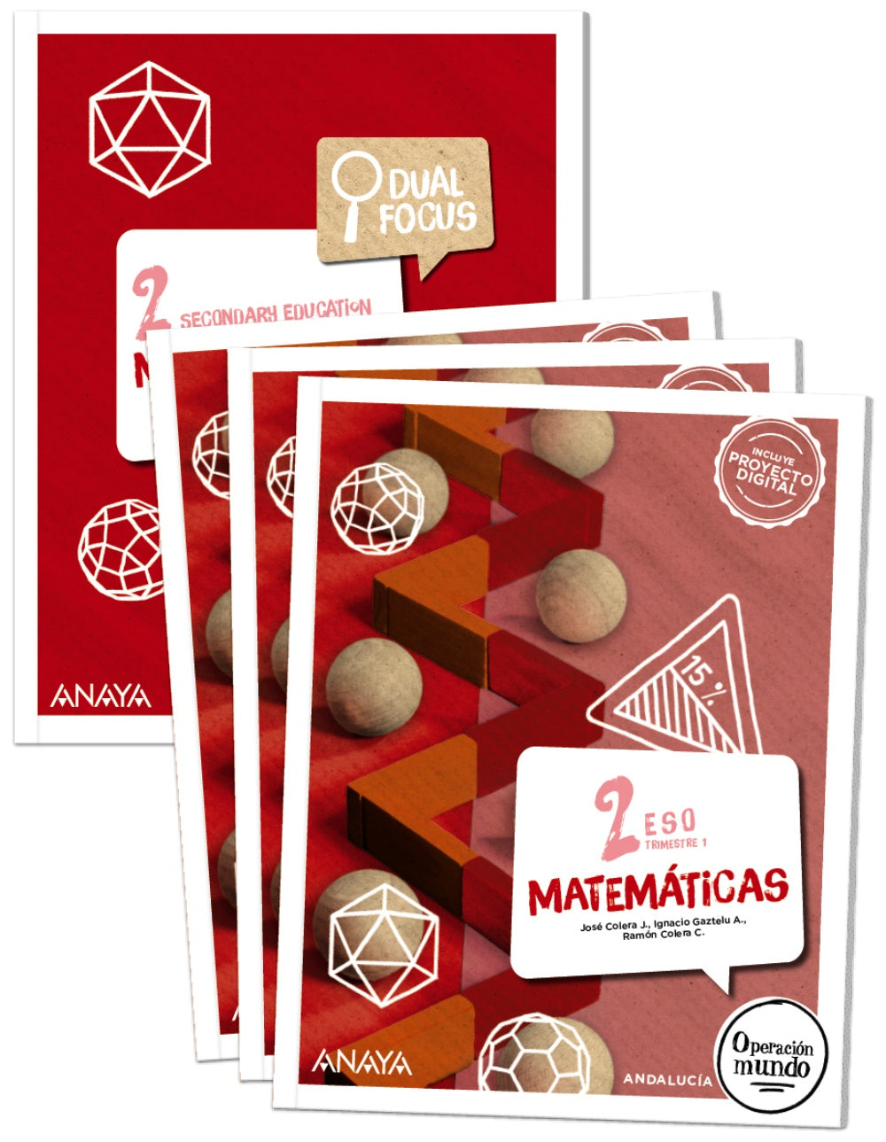 Matemáticas 2. (Trimestres + Dual Focus) (2º ESO) Operación Mundo | Varios autores | 9788414325056 (ANAYA TEXTO)