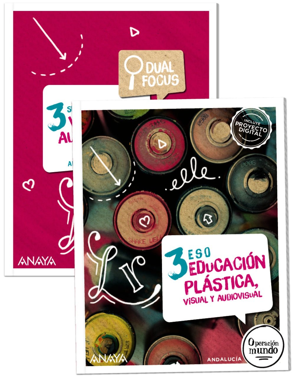 Educación Plástica, Visual y Audiovisual 3. + Dual Focus (3º ESO) Operación Mundo | Anaya Educación | 9788414328491 (ANAYA TEXTO)