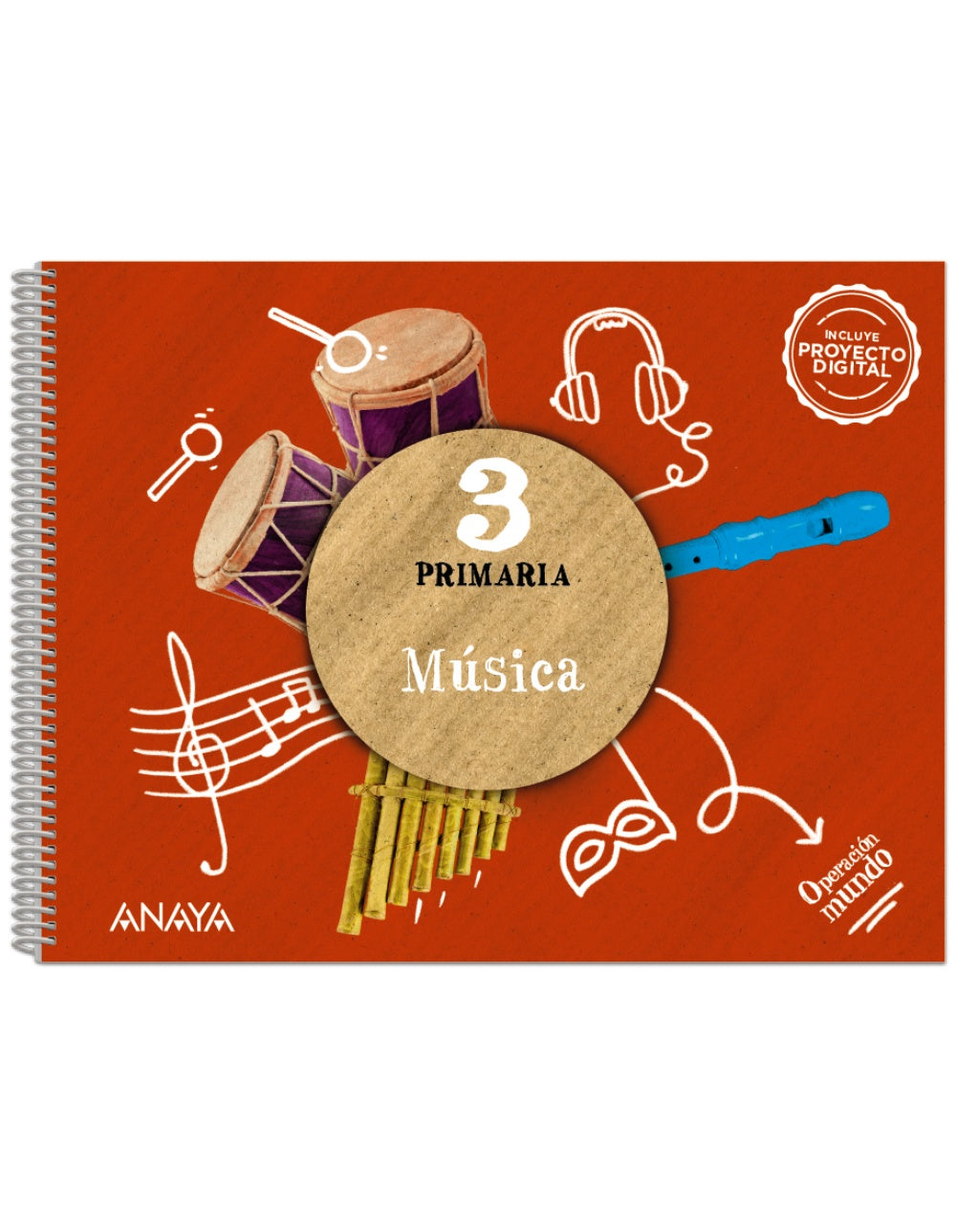 Música 3 (3º Primaria) Operación Mundo | Varios autores | 9788414313015 (ANAYA TEXTO)