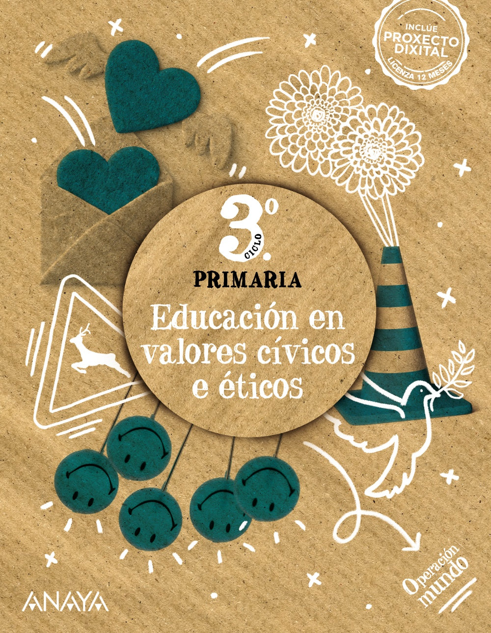 Educación en valores cívicos e éticos (6º Primaria) Operación Mundo | Pellicer Iborra, Carmen | 9788414329870 (ANAYA TEXTO)