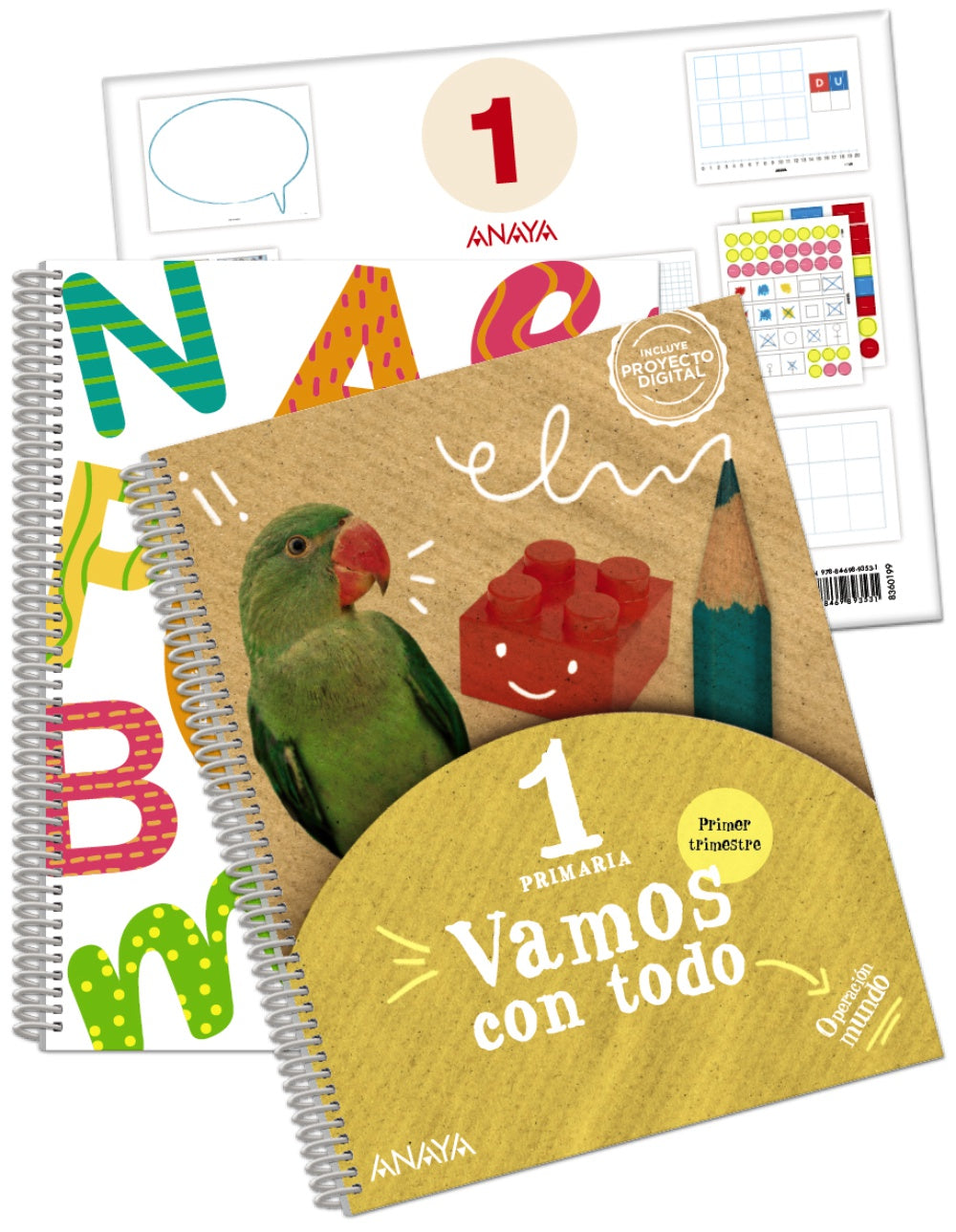 Vamos con todo 1. Primer trimestre. + Lectoescritura + Material manipulativo (1º Primaria) Operación Mundo | Varios autores | 9788414317242 (ANAYA TEXTO)