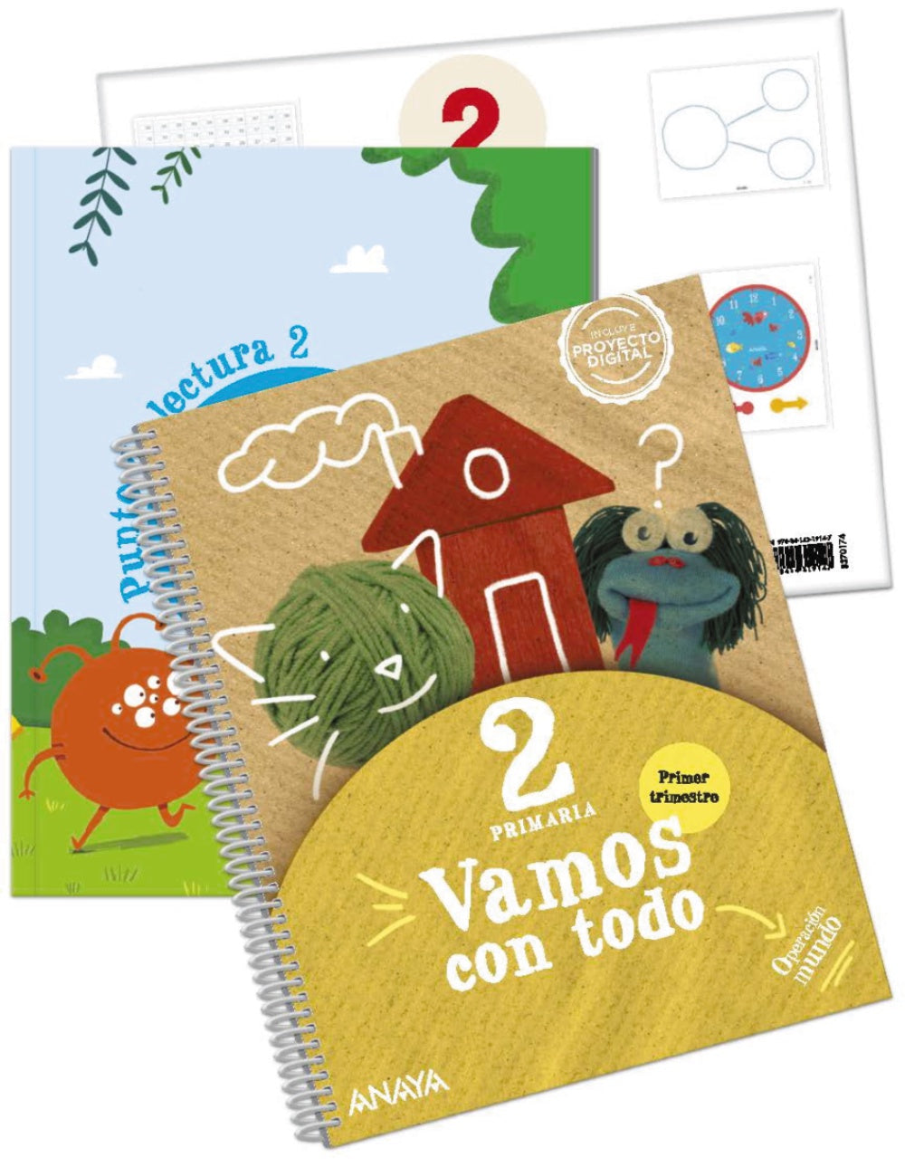 Vamos con todo 2. Primer trimestre. + Punto de lectura 2. + Material manipulativo (2º Primaria) Operación Mundo | Varios autores | 9788414320228 (ANAYA TEXTO) Imagen principal del producto