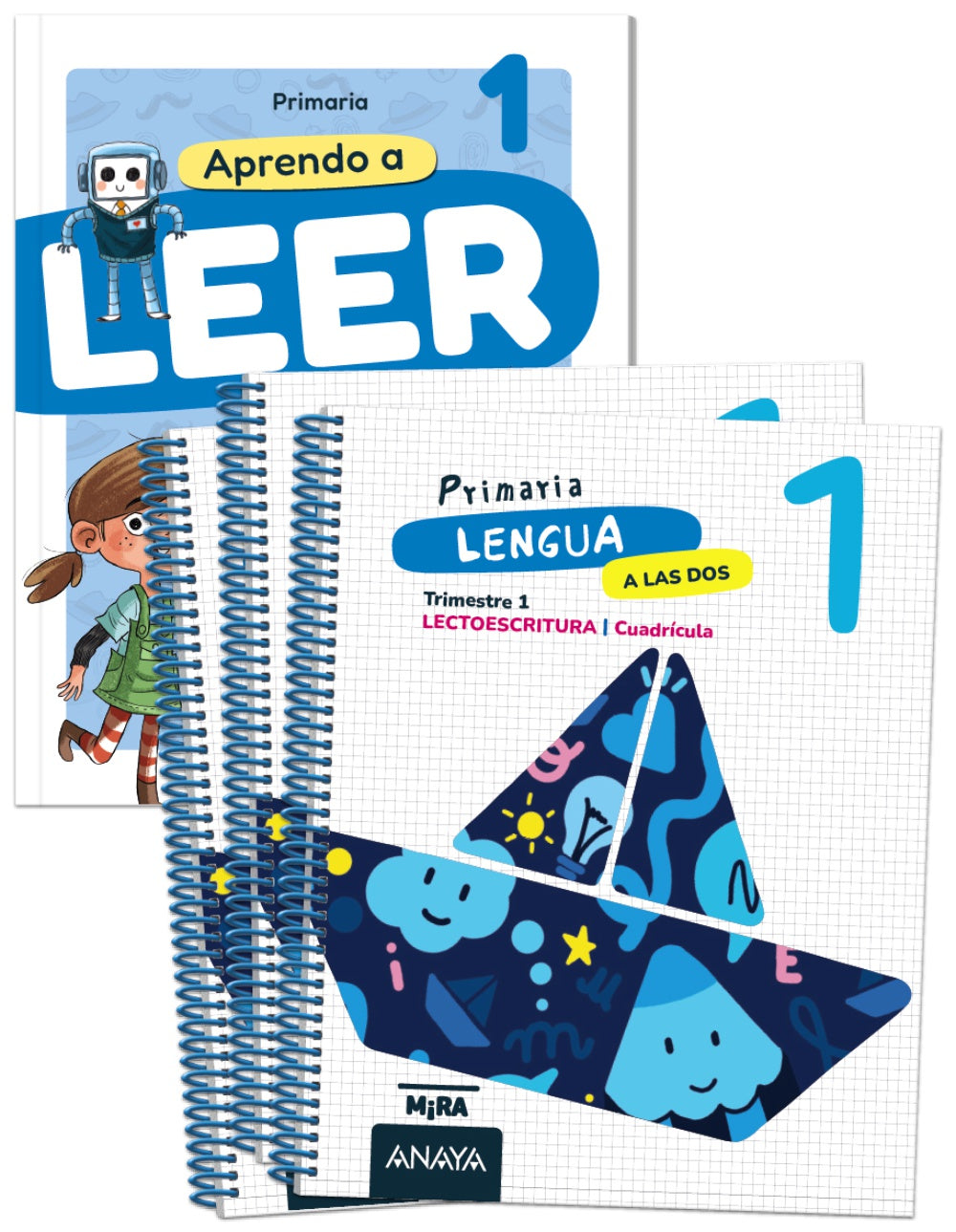 Lengua 1. A las dos. Cuadrícula. + Aprendo a leer con Detectives del recreo. Grupo Anaya (ANAYA EDUCACIÓN) 9788414345917