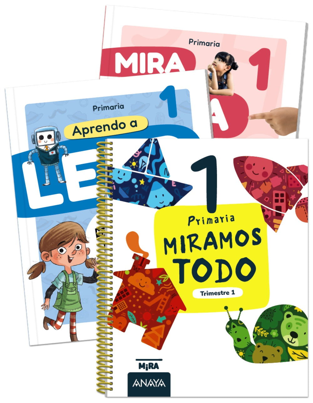 Miramos todo 1. Primer trimestre. + Aprendo a leer con Detectives del recreo + Mira, toca, siente... las mates 1. Grupo Anaya (ANAYA EDUCACIÓN) 9788414354537