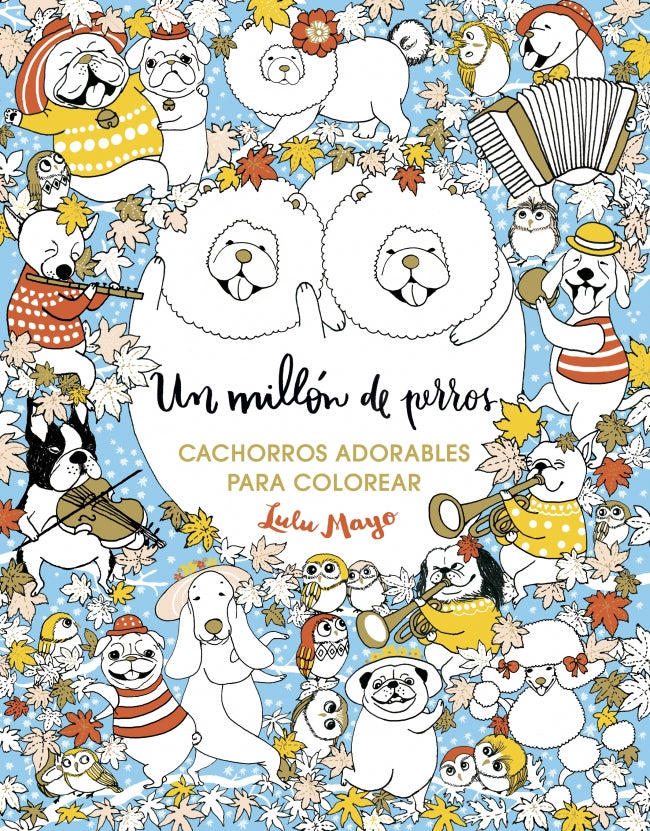 Un millón de perros: cachorros adorables para colorear (Libro de colorear para adultos) Imagen principal del producto