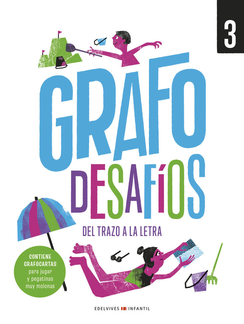 Grafo desafíos - Del trazo a la letra 3. Aa. Vv. (Editorial Luis Vives (Edelvives)) 9788414062623