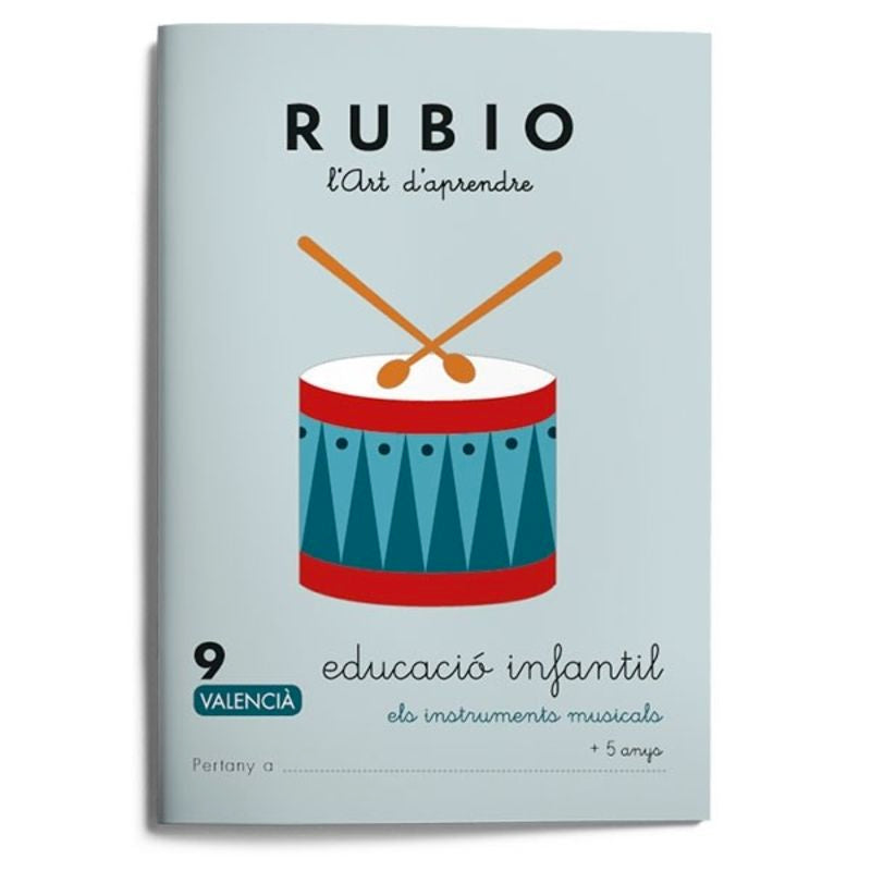 Educació Infantil 9. Els instruments musicals (valencià). Aa. Vv. (Editorial Rubio) 9788494727528