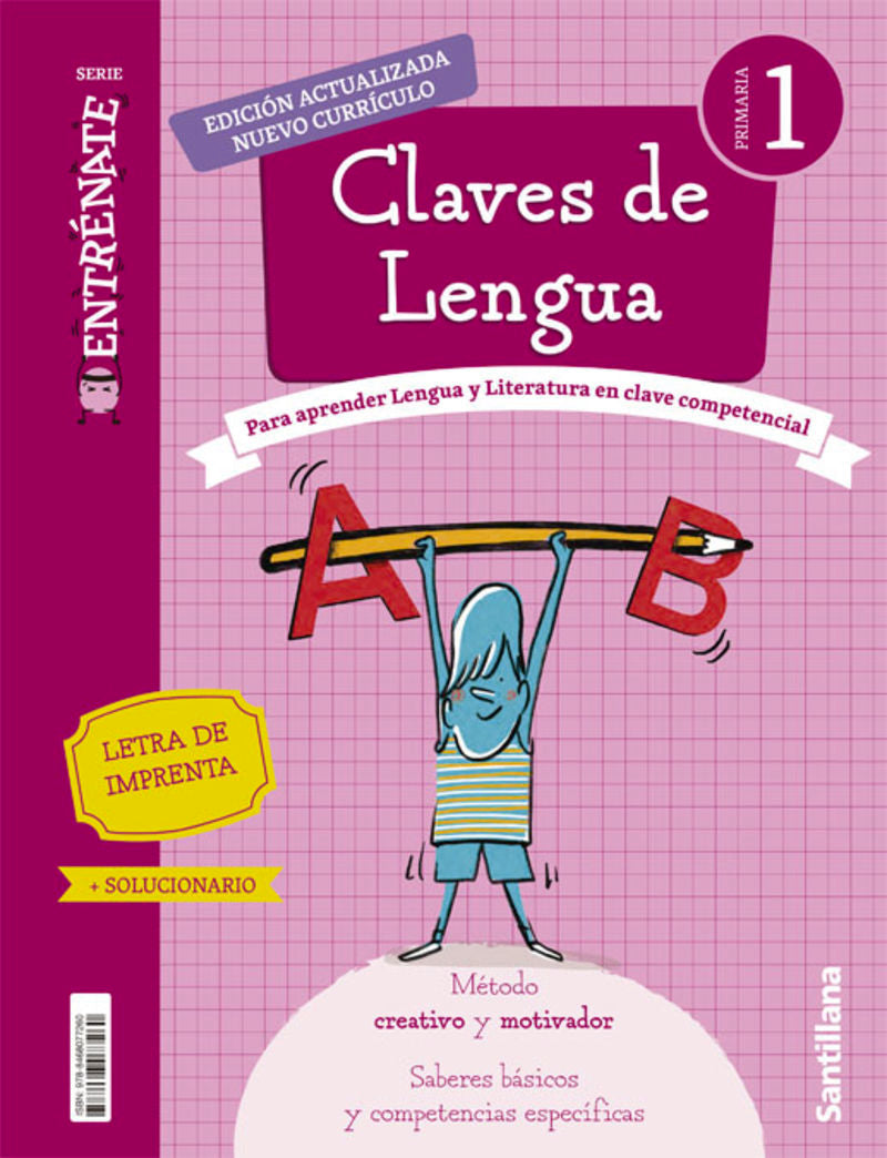 CUADERNO LENGUA SERIE ENTRENATE 1 PRIMARIA. Aa. Vv. (Santillana Educación, S.L.) 9788468077260 Imagen principal del producto