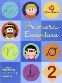 P5 - Primera Escriptura (Llig)  - 2 - Consonants:  N, M, L T, D, P. Paraules. Aa. Vv. (Nadal) 9788478876570