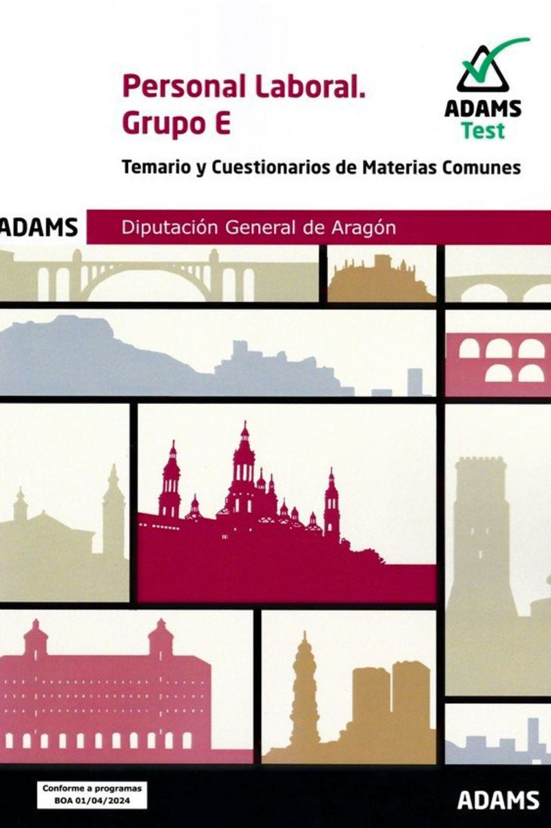 Temario y Cuestionarios Materias Comunes Personal Laboral Grupo E Diputación General de Aragón