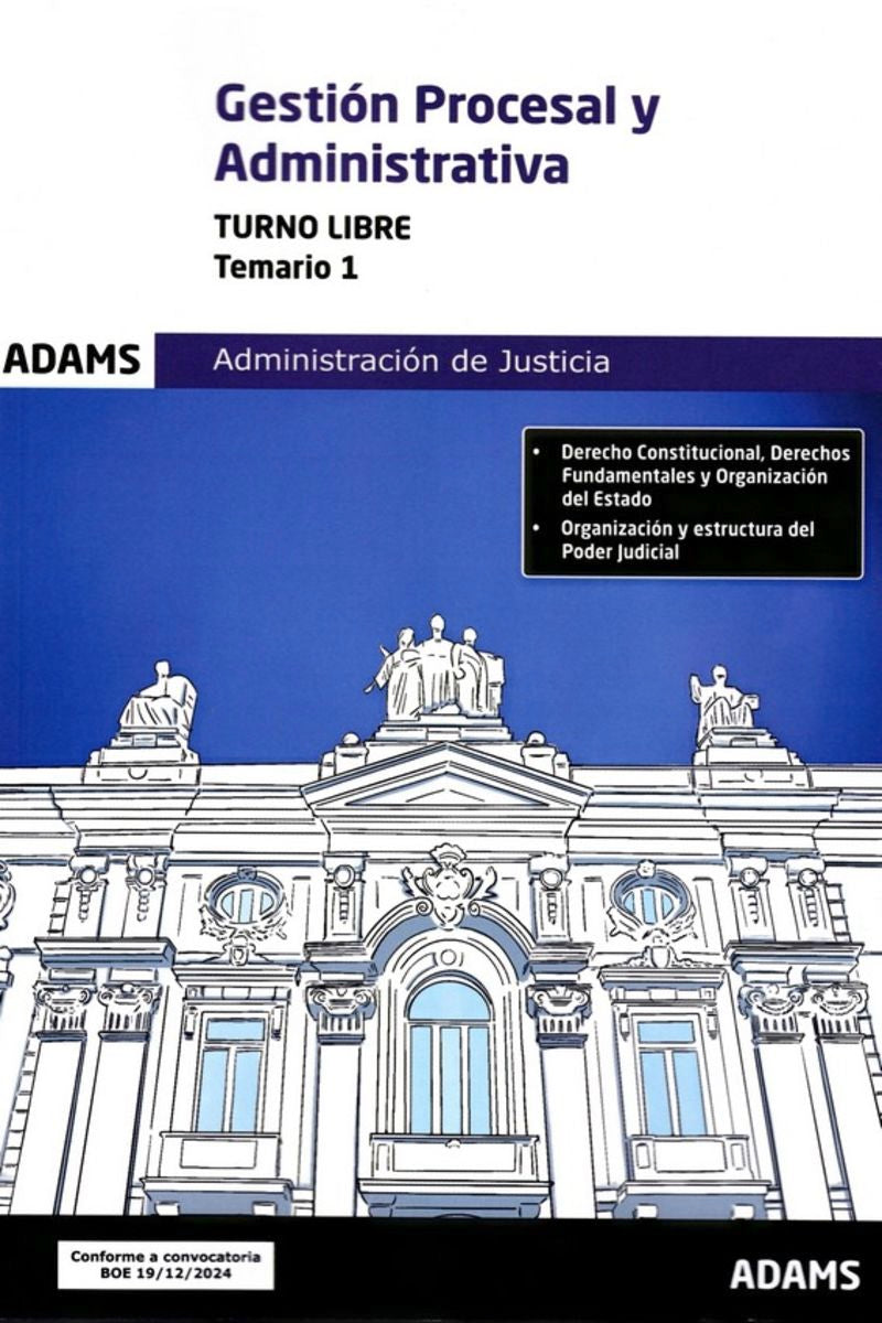 Temario 1 Gestión Procesal y Administrativa, turno libre