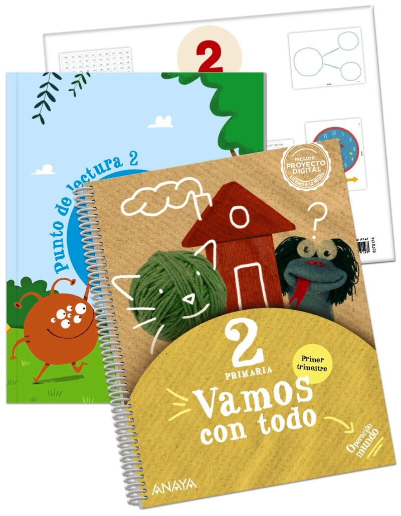 EP 2 - Vamos con Todo 1 Trim + Punto de Lectura + Material Manipulativo - Operacion Mundo (ara;ast;can;cab;cyl;clm;cat;ceu;c. Val;ext;gal;bal;lrio;mad;mel;mur;nav;pv) (Anaya) - 9788414317310