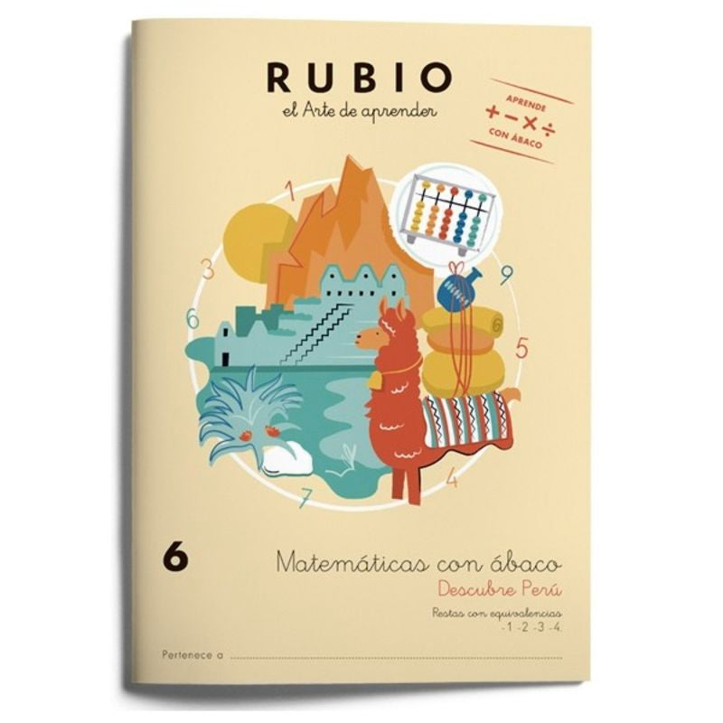 Matemáticas con ábaco 6. Descubre Perú. Aa. Vv. (Editorial Rubio) 9788416744213 Imagen principal del producto