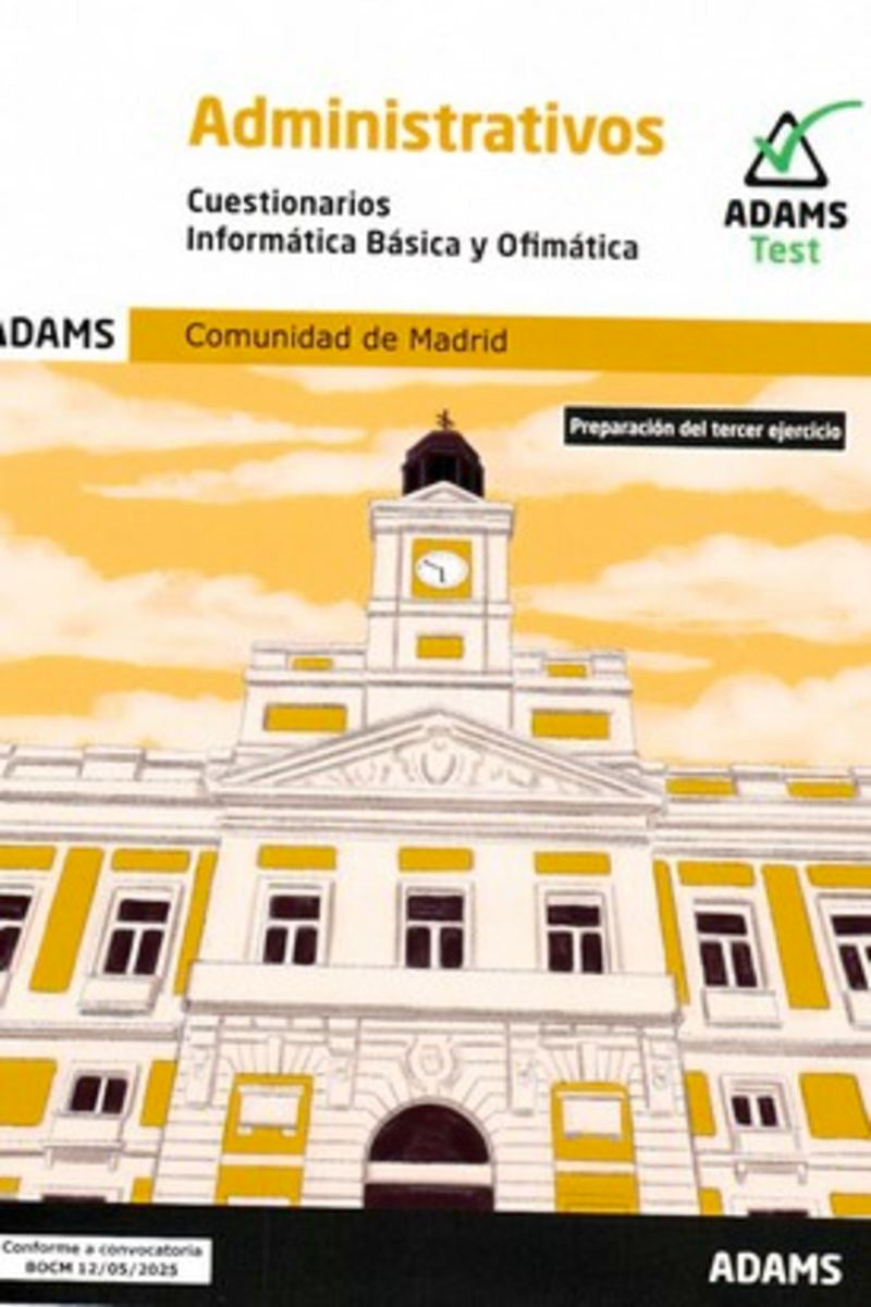 Cuestionarios Informática básica y ofimática Administrativos de la Comunidad de Madrid Imagen principal del producto