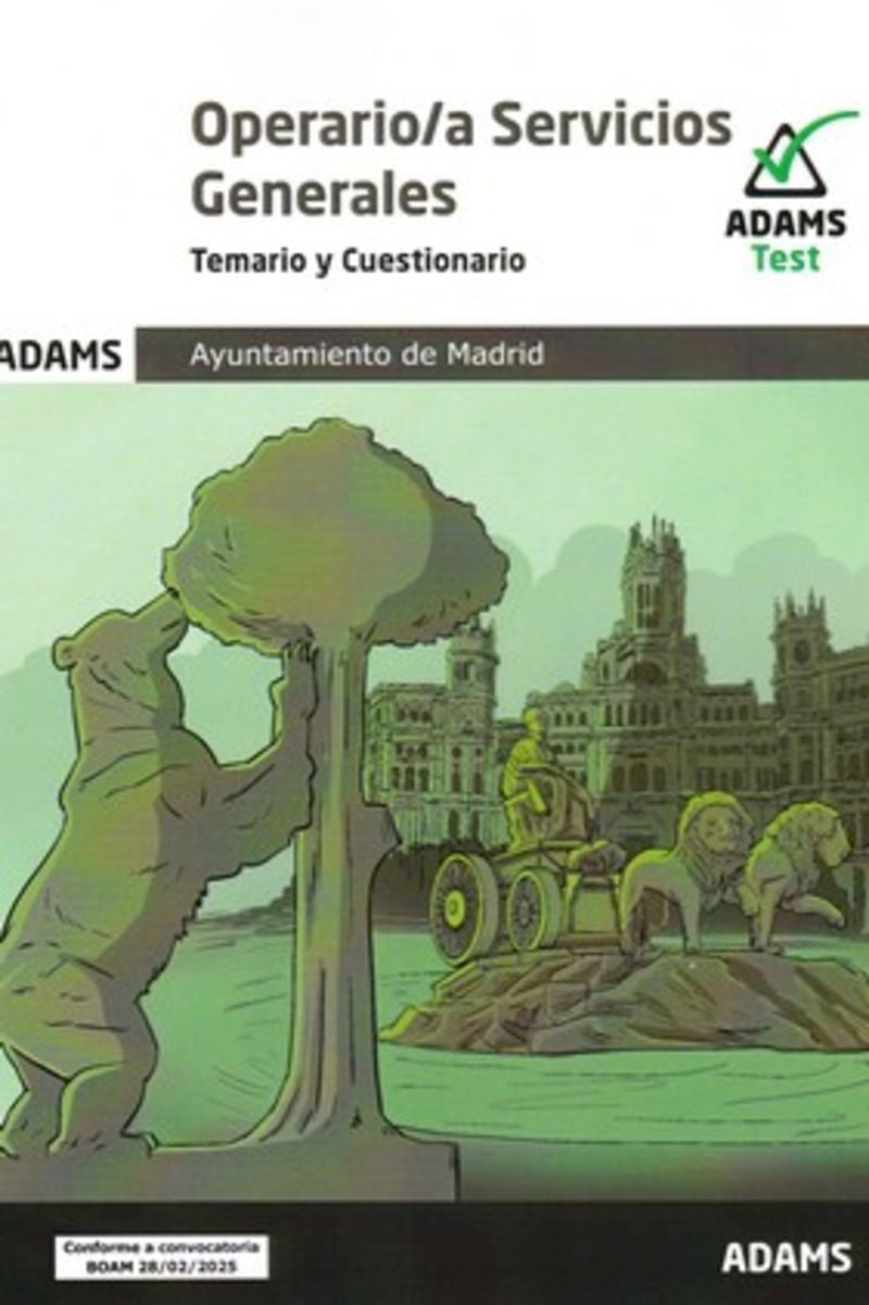 Temario y Cuestionarios Operario-a de Servicios Generales del Ayuntamiento de Madrid