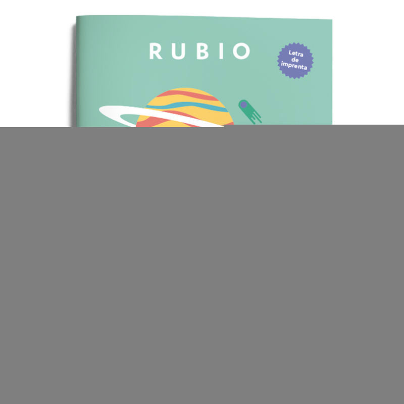 Escritura con letra de imprenta (+6 años): Escritura para mejorar la letra y la ortografía. ENRIQUE RUBIO POLO SLU (Editorial Rubio) 9788418964848