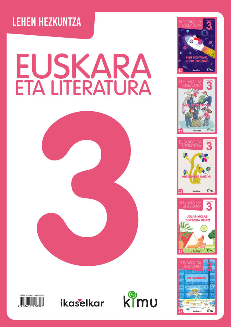 Kimu LH 3. Euskara eta Literatura 3 (Pack 5). Batzuk (Ikaselkar) 9788418978326