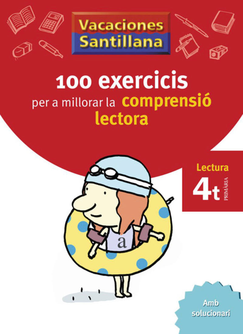 VACACIONES SANTILLANA 100 EXERCICS PER A MILLORAR LA COMPRESIO LECTORA 4 PRIMARIA. Aa. Vv. (Edicions Voramar, S.A.) 9788498073812 Imagen principal del producto