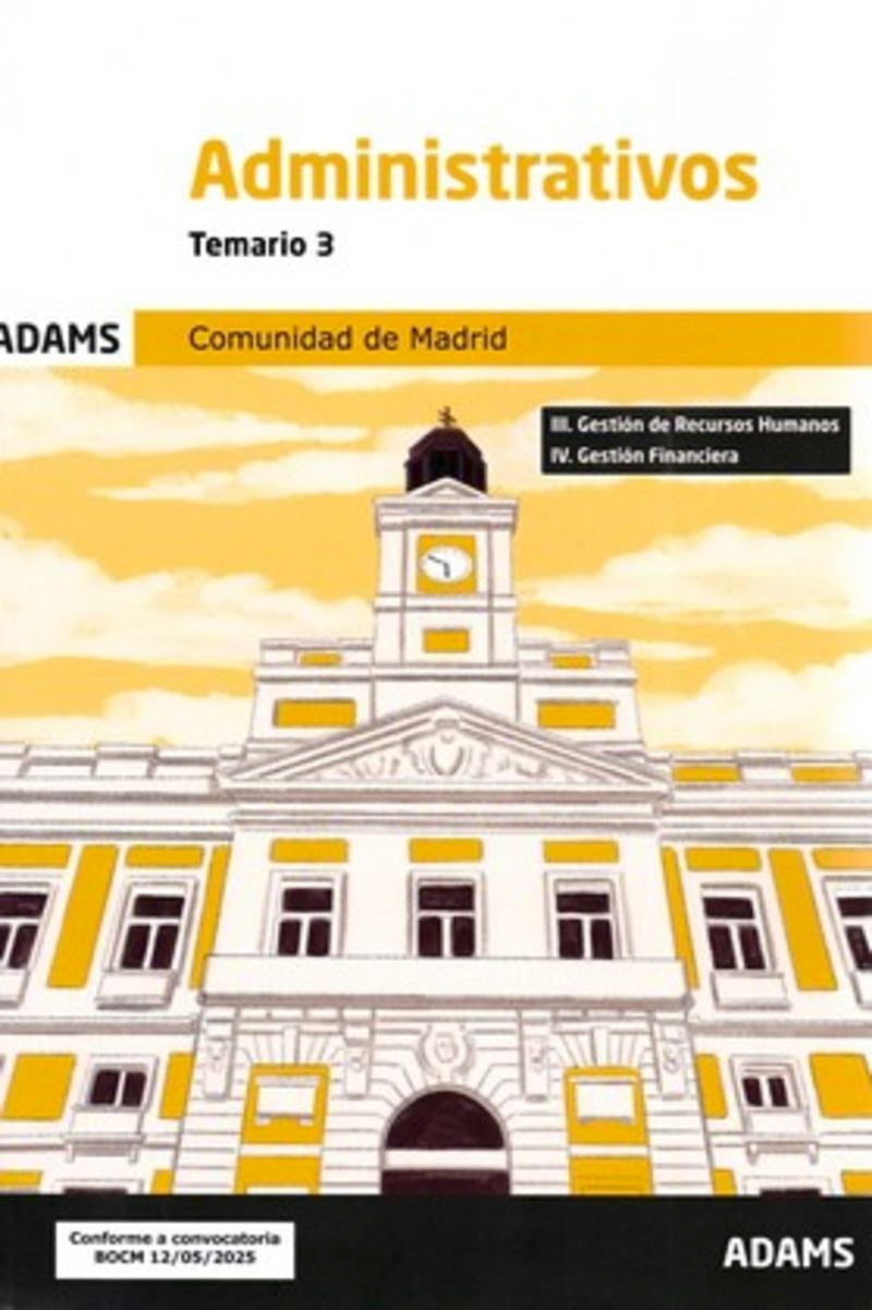 Temario 3 Administrativos de la Comunidad de Madrid, turno libre Imagen principal del producto
