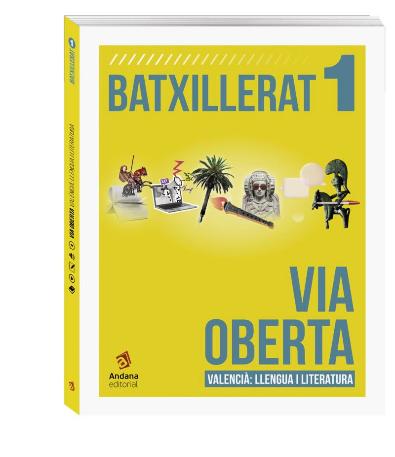 Via Oberta. Valencià. Primer de Batxillerat Edició actualitzada 2025-2026: Valencià, Llengua i Literatura. 1er Batxillerat. Aa. Vv. (Andana Editorial) 9788419913906 Imagen principal del producto