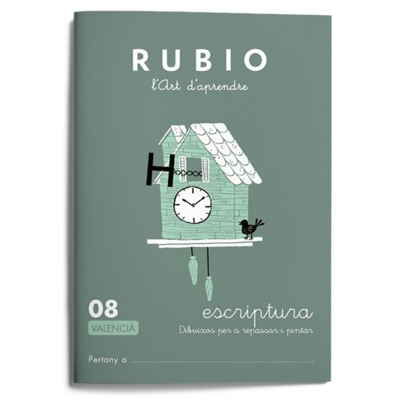 Escriptura RUBIO 08 - dibuixos (valencià). Aa. Vv. (Editorial Rubio) 9788416744770