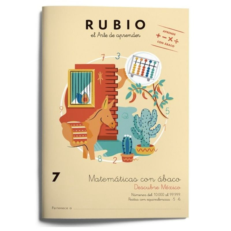 Matemáticas con ábaco 7. Descubre México. Aa. Vv. (Editorial Rubio) 9788416744220