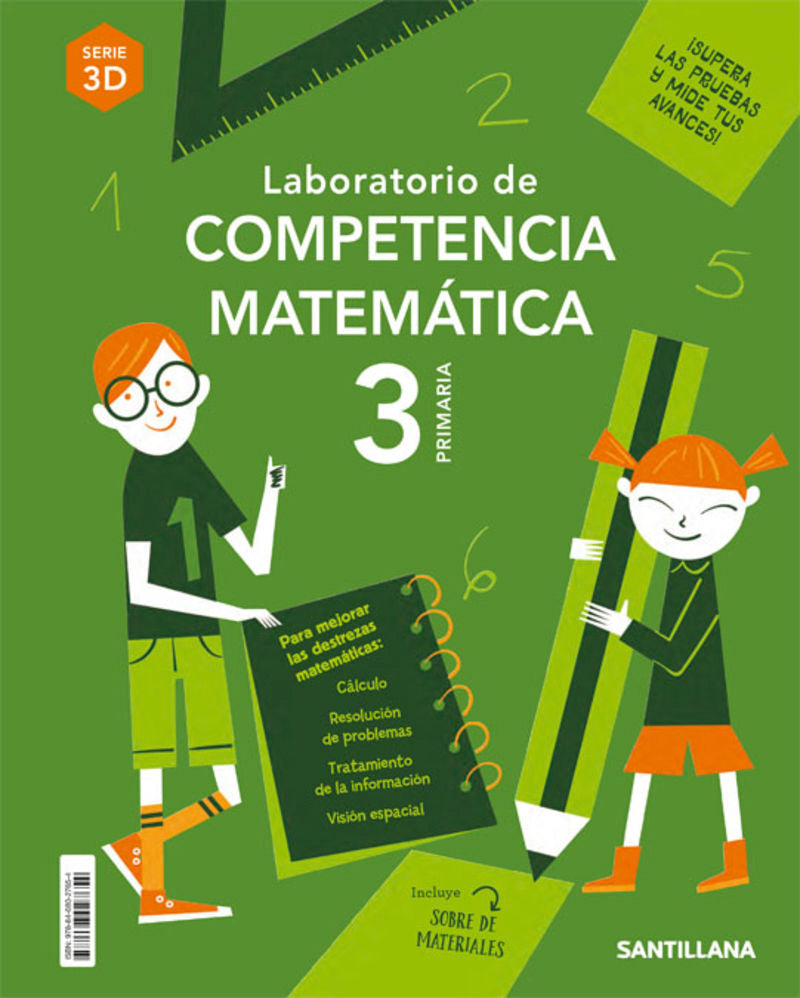 LABORATORIO DE COMPETENCIA MATEMATICA SERIE 3D 3 PRIMARIA. Aa. Vv. (Santillana Educación, S.L.) 9788468027654 Imagen principal del producto