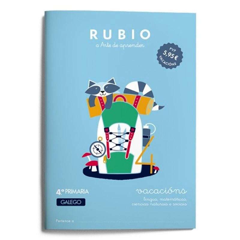 Vacacións RUBIO 4º Primaria (galego). Aa. Vv. (Editorial Rubio) 9788417427108