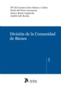 División de la comunidad de bienes.