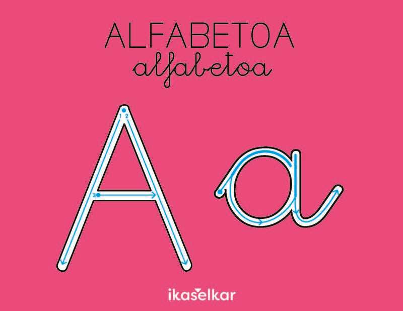 Alfabetoa. Letra larriz eta letra larriz. Batzuk (Ikaselkar) 9788418410000 Imagen principal del producto